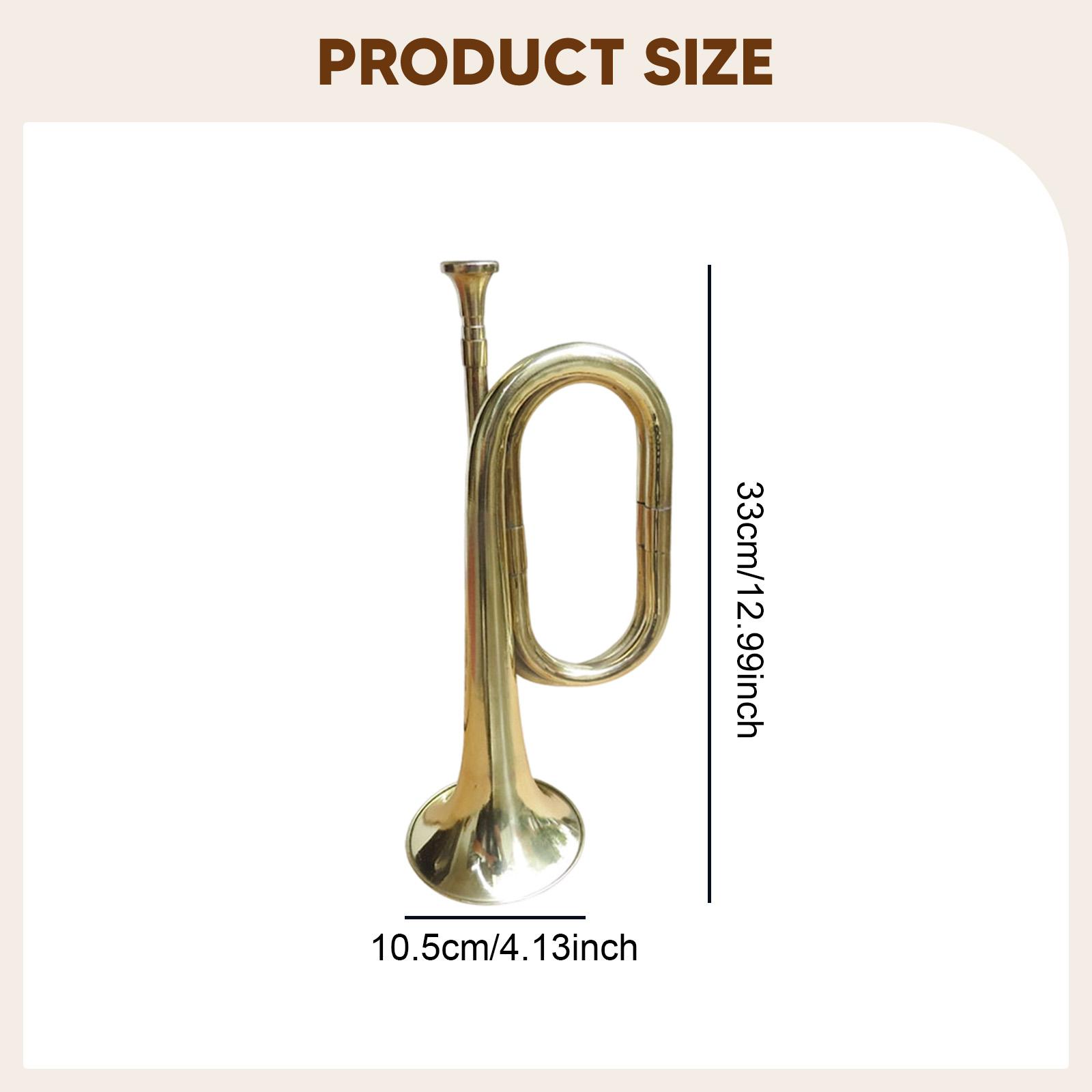 Musical Instrument Bugle - Trąbka, instrument muzyczny, przenośny, 13-calowy, wzmocniony