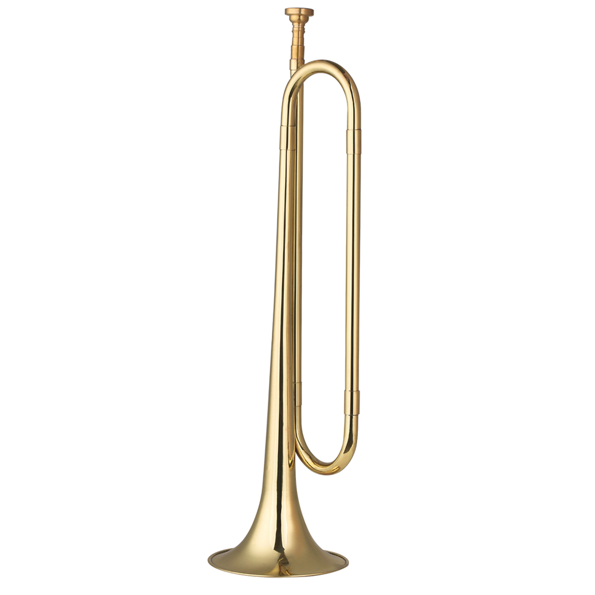 Musical Instrument Bugle - Mosiężna trąbka C Bugle Call Pozłacana