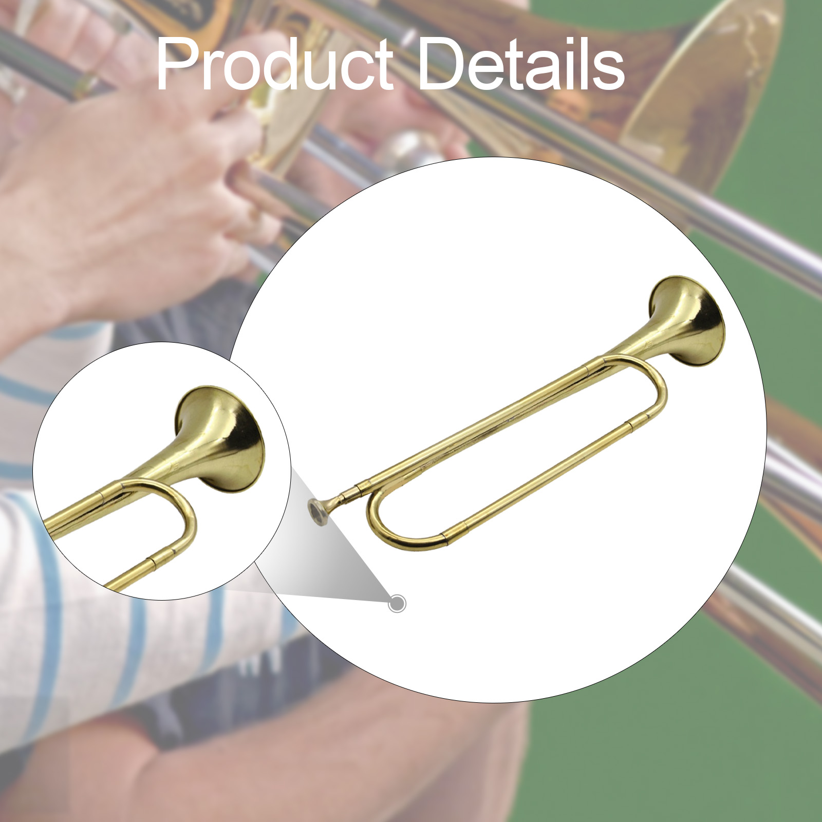 Trąbka z mosiądzu, instrument  – Musical Instrument Bugle recenzja i cena