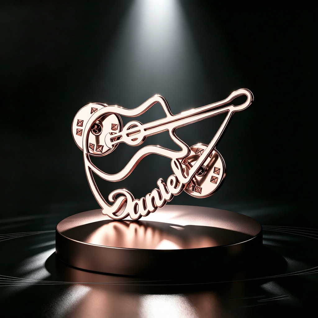 Spersonalizowana broszka skrzy – Musical Instrument And Names recenzja i cena