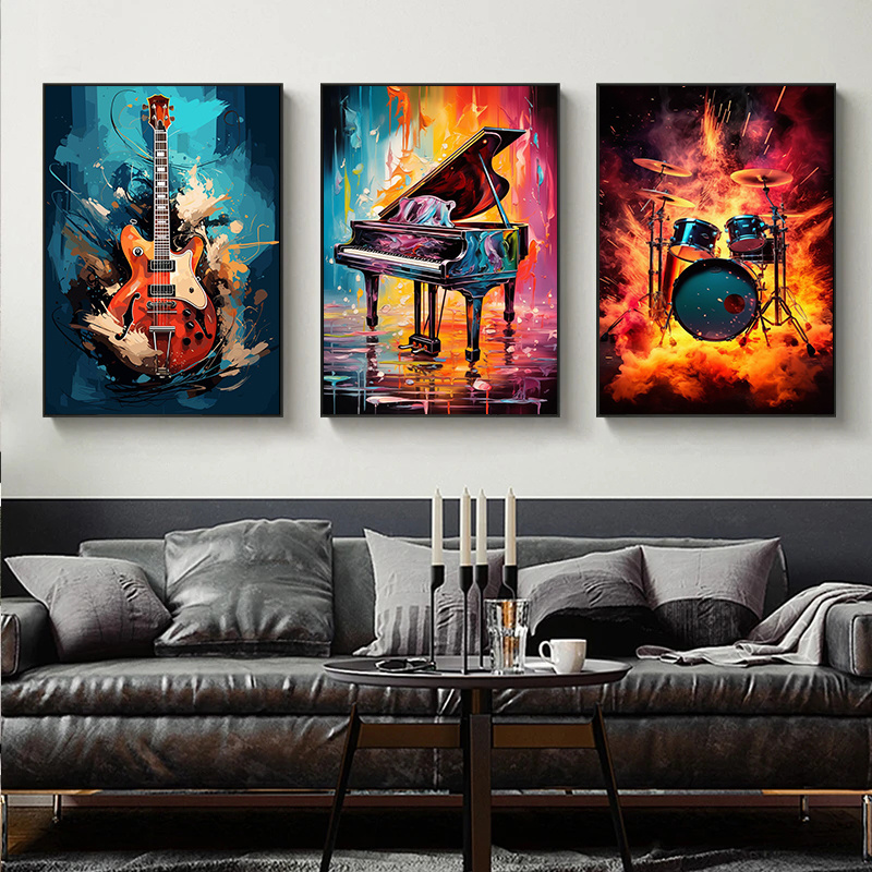 Bezramowe Abstrakcyjne Kolorow – Picture Of Musical Instrument recenzja i cena